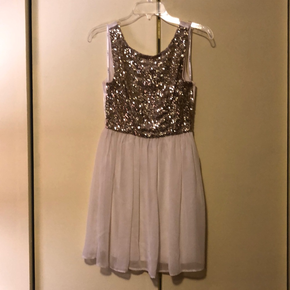 Gold/White Formal Dress